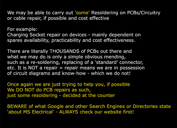 We do not repair PCBs as such...